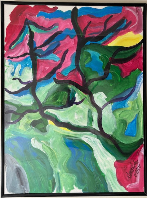 Spring Tree Red and Pink