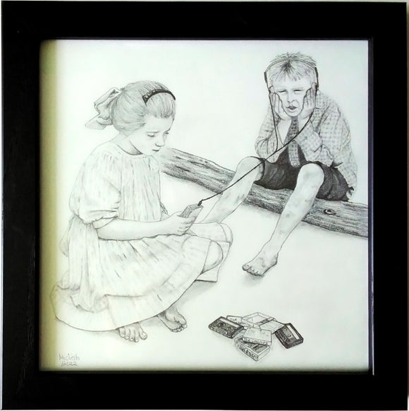 Children Listening to Cassettes circa 1910