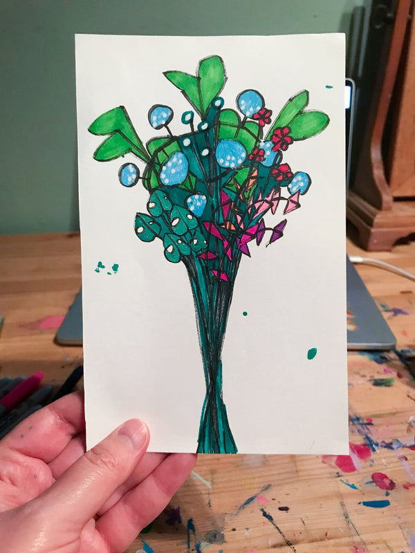 green bouquet