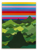 Green mountains and striped sky-2