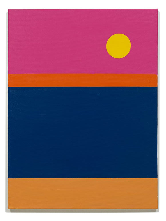 Pink sunset on the beach