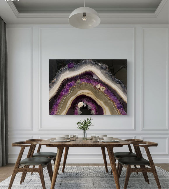 Purple Geode wall art