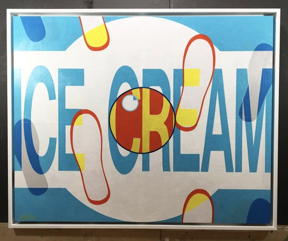 Blue Sky Ice Cream With Cherry On Top