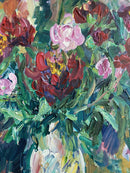 Peonies in a White Vase-2
