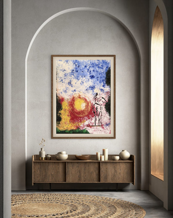 Rider at the edge of the light