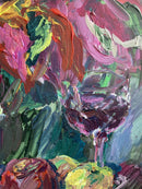 Still Life with Apples, Poinsettia, and Two Glasses of Wine-2