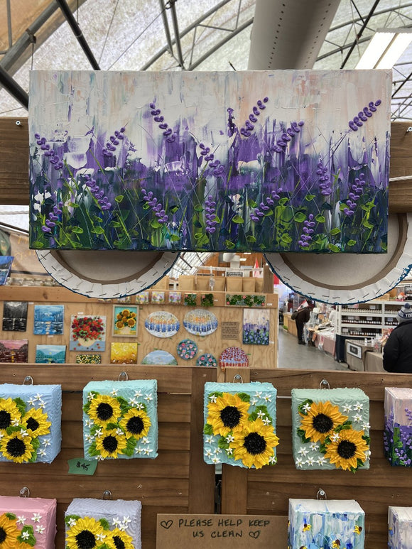 Abstract lavender field