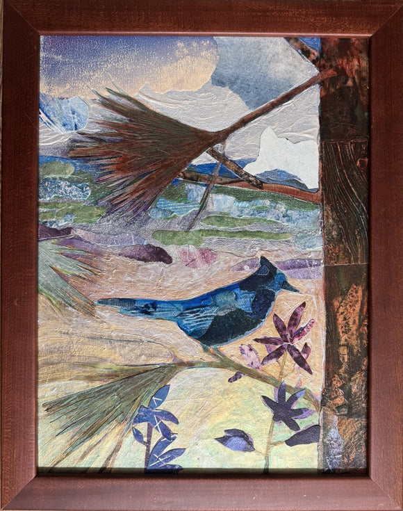 From the Wild Garden (Steller's Jay, Camas Lilly, and Ponderosa Pine)