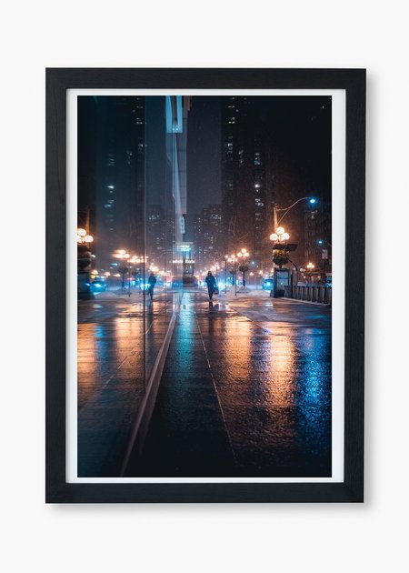 Downtown Toronto Night Rain