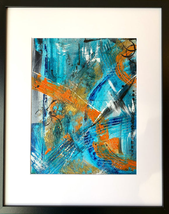 BLUE MOOD WITH ORANGE