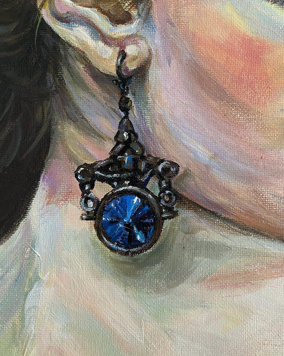 Girl with Sapphire Earrings