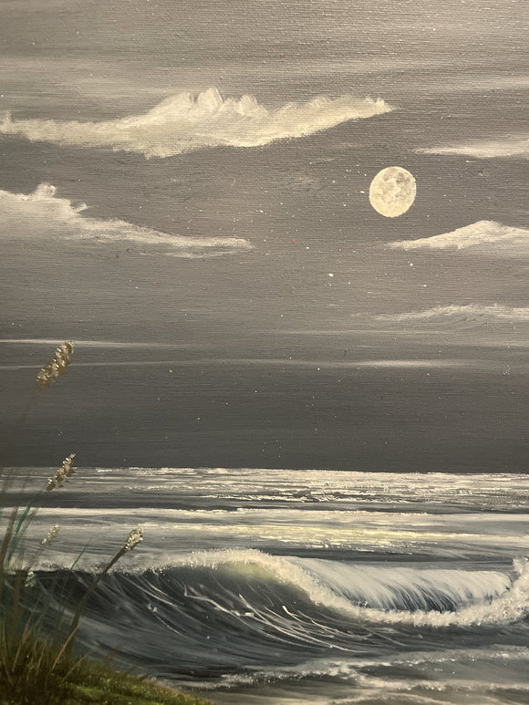 Moonlit waves