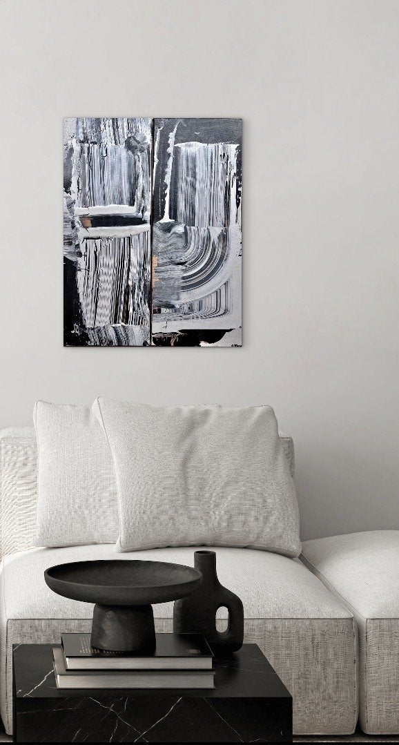 Unspoken: Abstract Piano Diptych