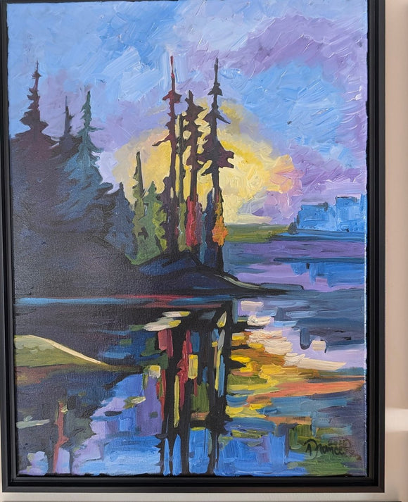 Northern Sunset, Canadiana Series. Painting 1