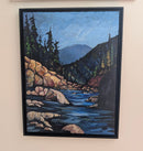 Distant Pines, Canadiana Series Painting #3-2
