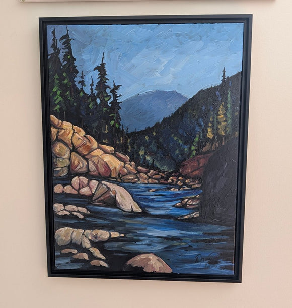 Distant Pines, Canadiana Series Painting #3
