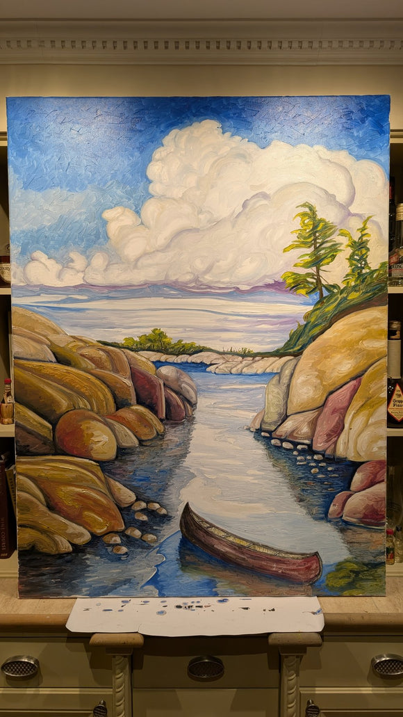Northern Portage, Canadiana Series painting #4
