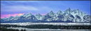 Winter Afterglow - Grand Teton Sunset Panorama-2
