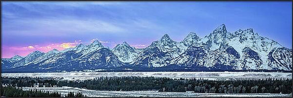 Winter Afterglow - Grand Teton Sunset Panorama