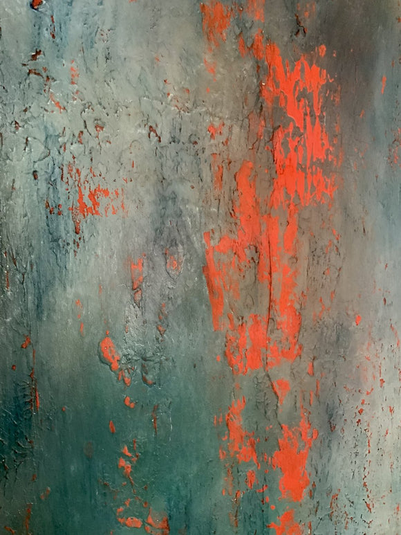 Layers of Blue and Burnt Orange II