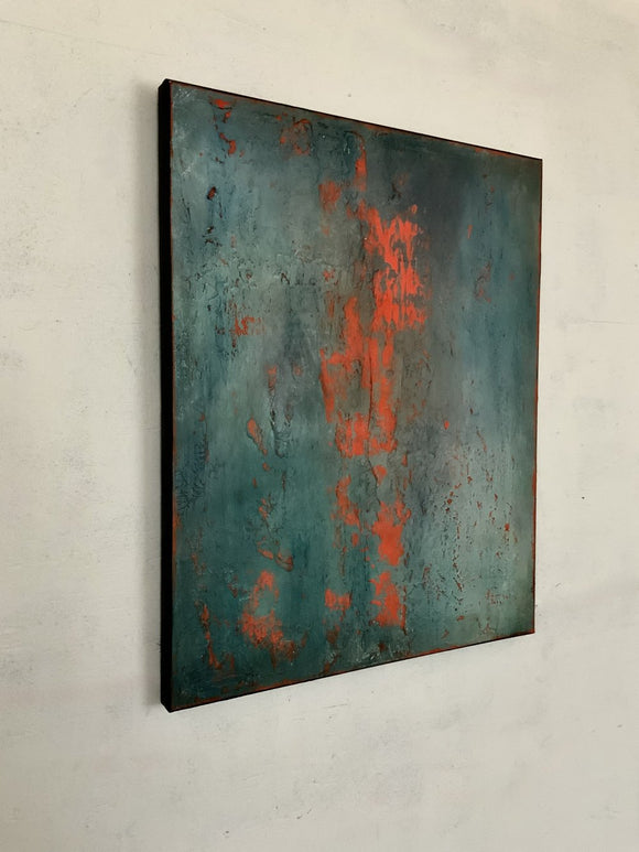 Layers of Blue and Burnt Orange I