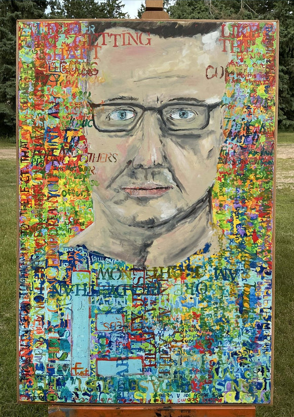 Self Portrait with Words of Grief