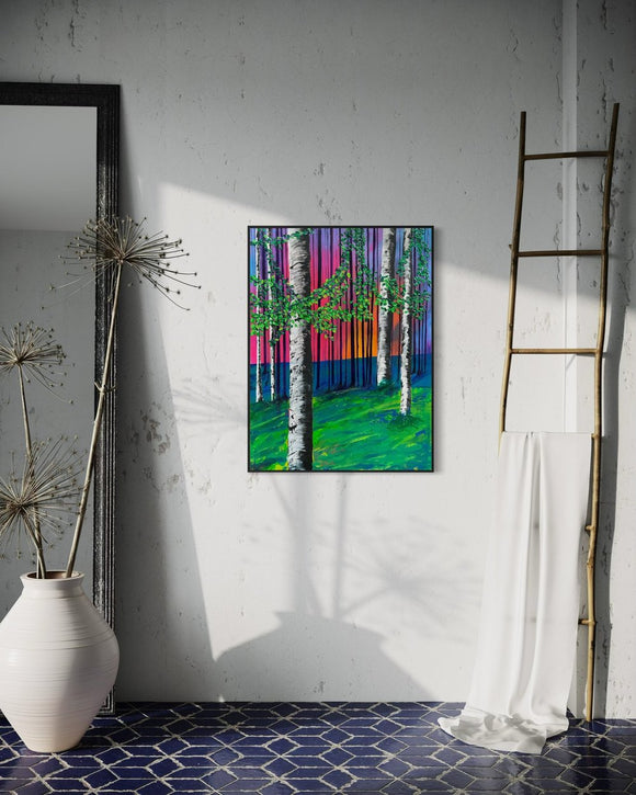 Sunset Through The Birches