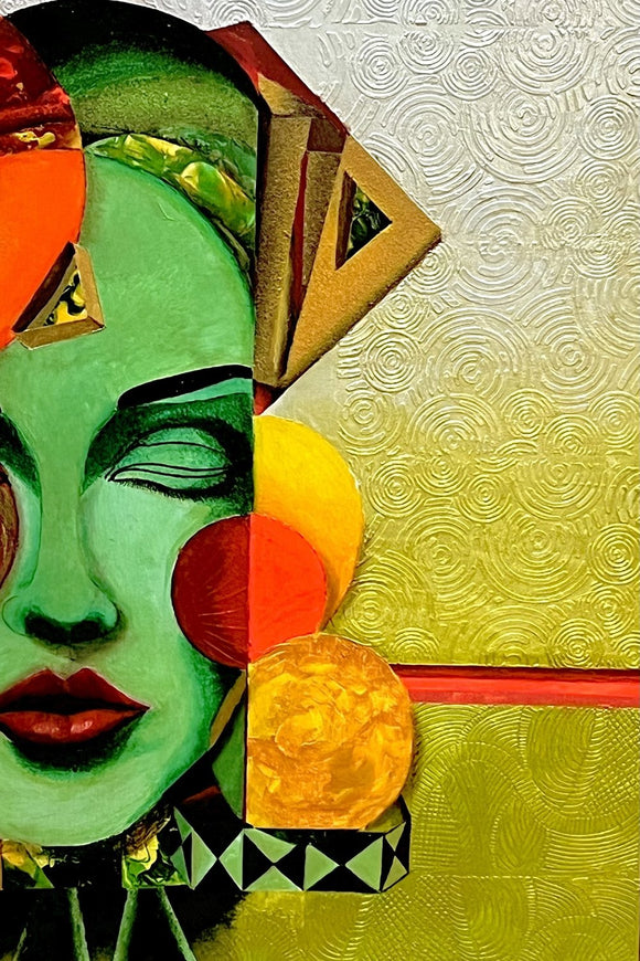 FEMME DE GEOMETRIC VERDE