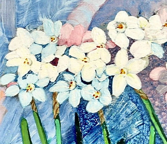 Paper Whites on a Frosty Window Sill