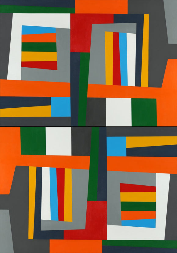 Untitled for the Window Series Orange II, 2018. Diptych