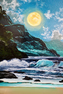 Moonlit waves serenade the night-2