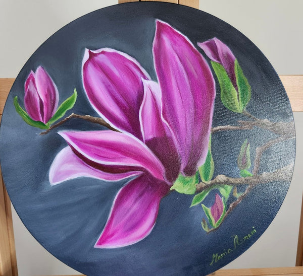 Magnolia oil painting