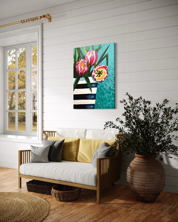 Striped Pot Tulips