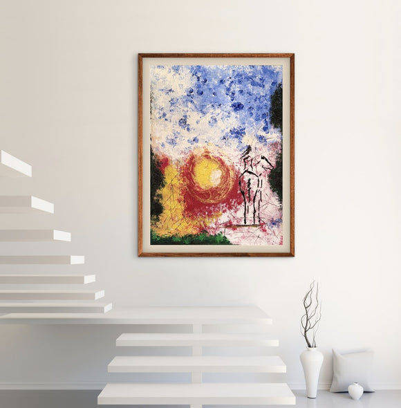 Rider at the edge of the light