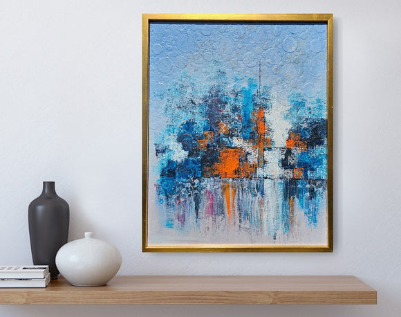 Blue and Orange Abstract