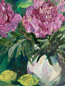 Still Life with Pink Peonies and Lemons-3