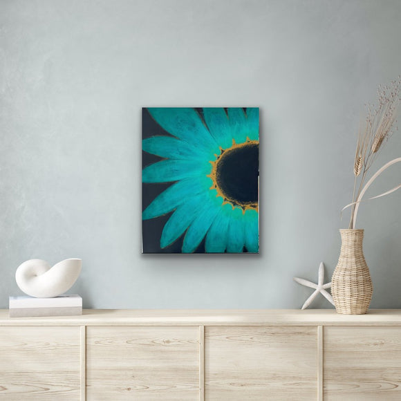 Teal Sunflower