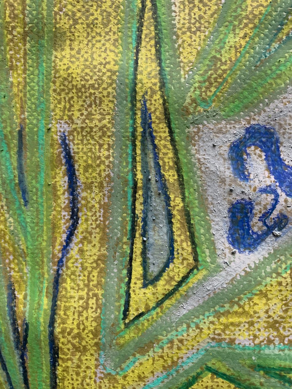 Walking in the Dark in Green and Blue