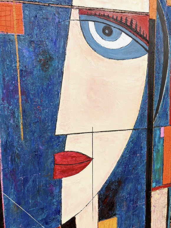 Blue Camilia Abstracted V