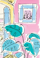 Living Room with a Pink Chair-3