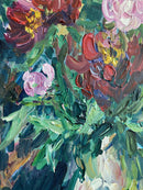 Peonies in a White Vase-4