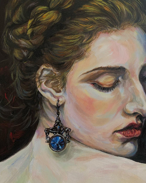 Girl with Sapphire Earrings