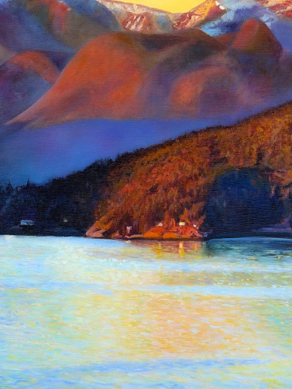 Bowyer Island at Sunset Hour, Howe Sound, BC