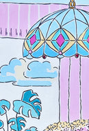 Tiffany lamp and pink bouquet-4