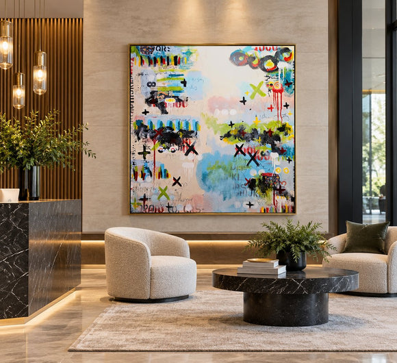 Prettiest Thing large abstract neoexpressionism painting