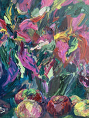 Still Life with Apples, Poinsettia, and Two Glasses of Wine-5