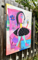 Her Pink Shoes and Purple Bag-5