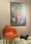 Sunflowers, Books, with Gracie-5