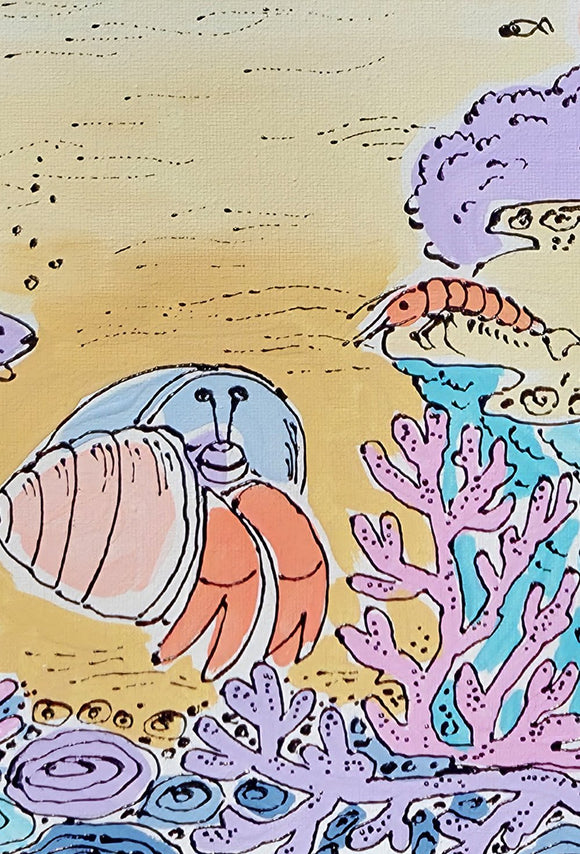 Colorful Coral Reef Painting