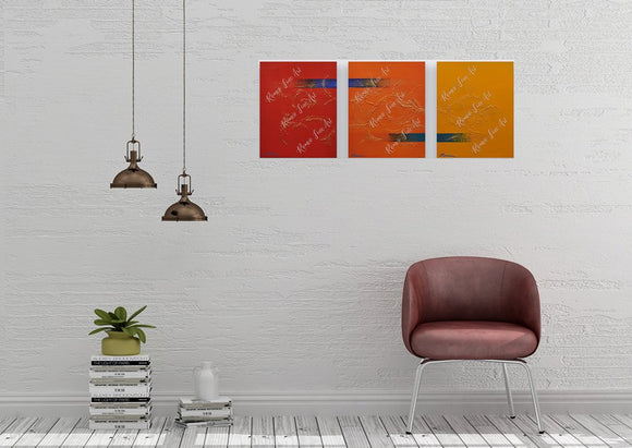 Red, orange, yellow